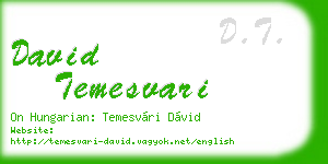 david temesvari business card